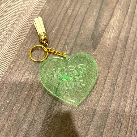 Hand Crafted Accessories - Handmade "KISS ME" Keychain